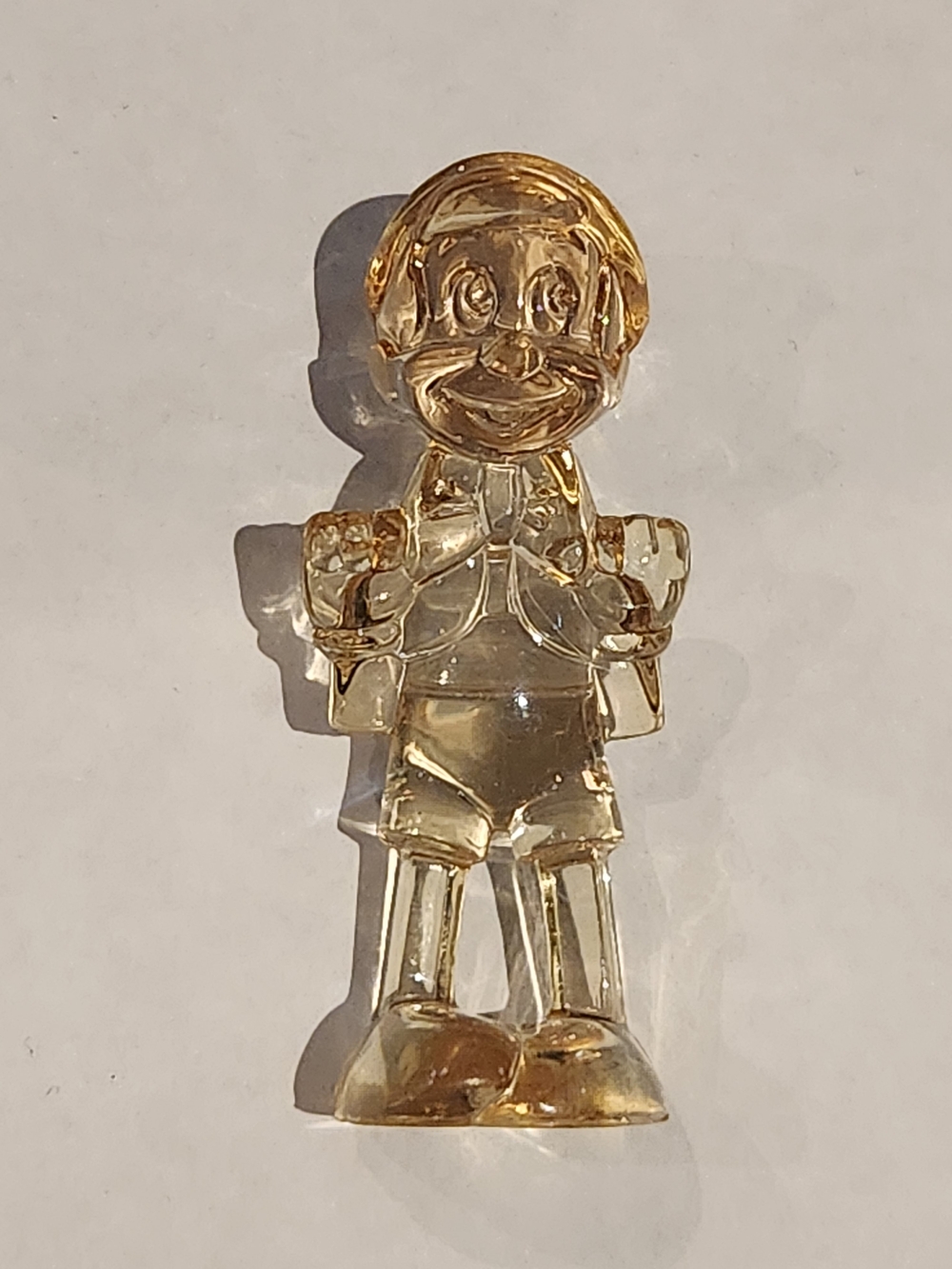 VTG Disney Pinocchio Walt Disney Prod. Clear Plastic Acrylic Lucite Figure 1970s